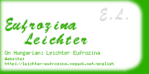 eufrozina leichter business card